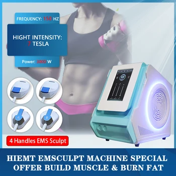 2021 Popularne 4 uchwyty HI-EMT Halide Emslim EMS Elektromagnetyczny Spalanie tłuszczu w mięśniach Kształtowanie Smukłych mięśni EMS Piękno