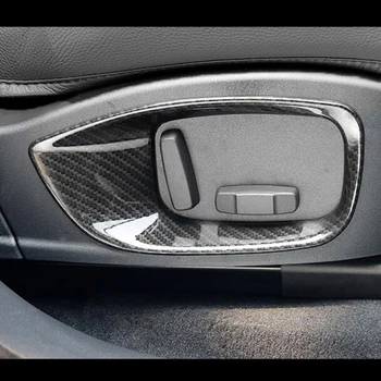 ABS Włókno węglowe Dla Jaguar XF XE XFL F-PACE 2016-2018 Regulacja Siedzenia Ramka Pokrywa Wykończenie Akcesoria Do stylizacji aut 2 szt.