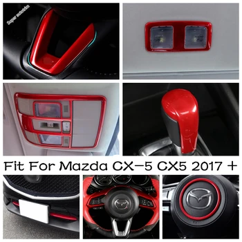 Lampa sufitowa do czytania na dachu/Gałka zmiany biegów/Przednia osłona Pokrywa Wykończenie Czerwone Akcesoria Pasują do Mazda CX-5 CX5 2017-2022